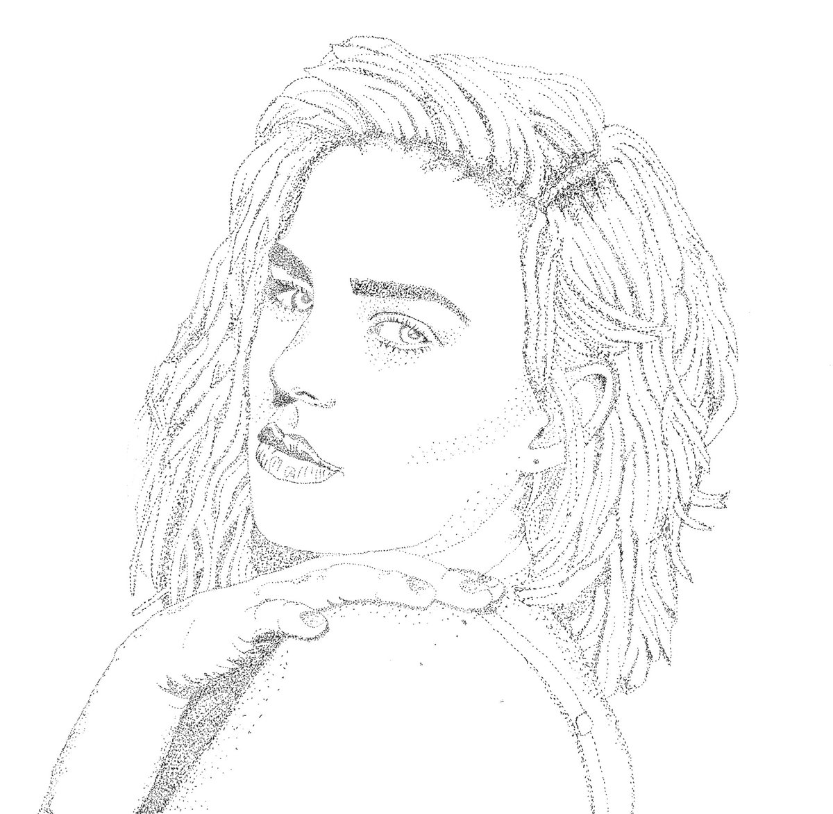 SarahJohn1998's tweet photo. Day 68296 of Lockdown🙃 Drawn the amazing @AnneMarie using dots only! Clearly got too much time on my hands😂 https://t.co/LeS4WEzwdu