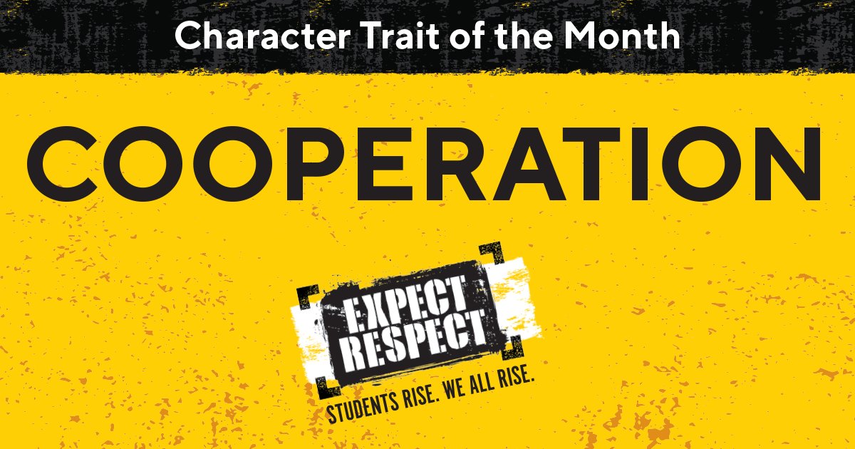 This month’s #ExpectRespect character trait is Cooperation. 

What does cooperation mean to you and how are you cooperating during this time of change?  

Tag <a href="/detroitk12/">DPSCommunityDistrict</a> and #ExpectRespect in your response.