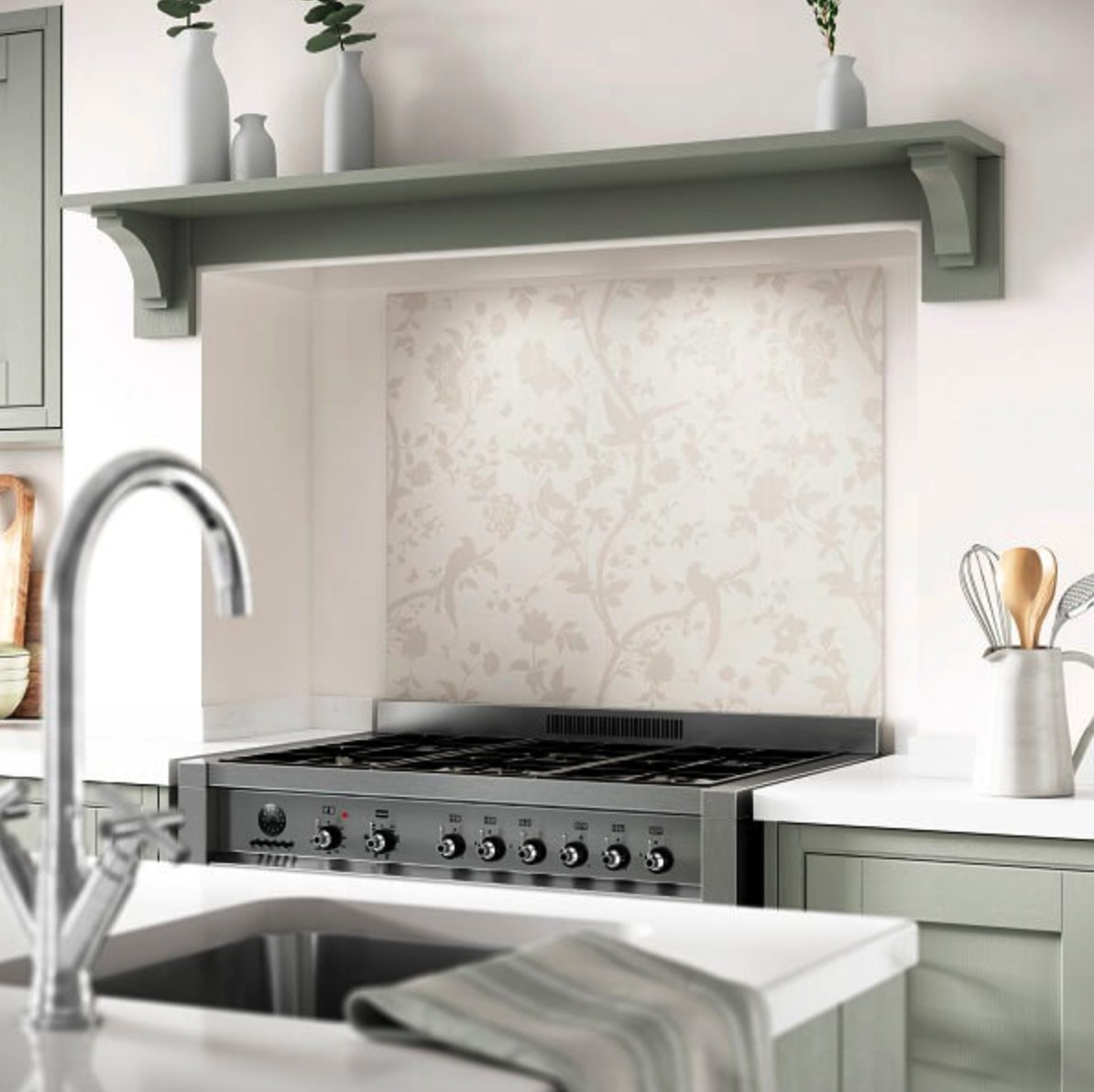 splashback_uk's tweet photo. Another happy customer, thanks for your review Lauraine. She chose our Laura Ashley Oriental Garden Pale Biscuit Glass Splashback, available here for £149 - https://t.co/WumYQuD4mu https://t.co/FTW6Eemsbc