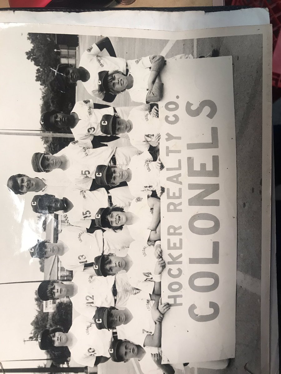 DrakeRoderick's tweet image. May 1972 ,my first year of Little Baseball   , 20- 0. League champs. Hockey Realty Colonels.