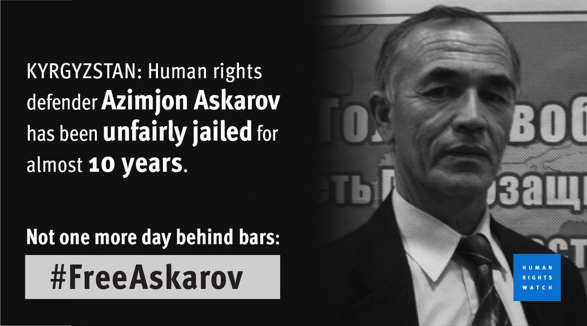 #Kyrgyzstan's Supreme Court ruled to uphold Azimjon Askarov's life sentence. I can't find words strong enough to condemn this wholly unjust ruling. Askarov should be free, not locked up for the rest of his life.  #FreeAskarov