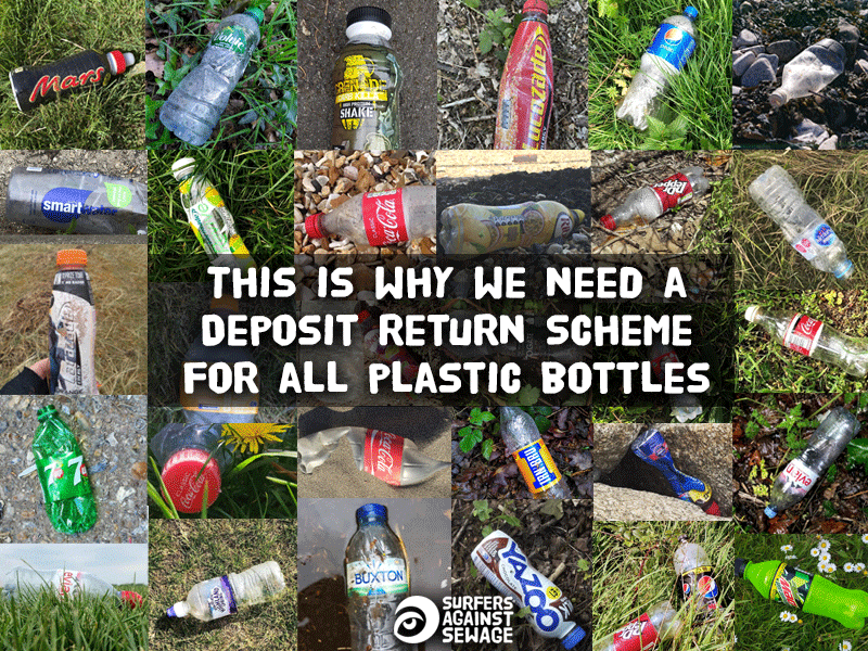 Photos of branded plastic bottles