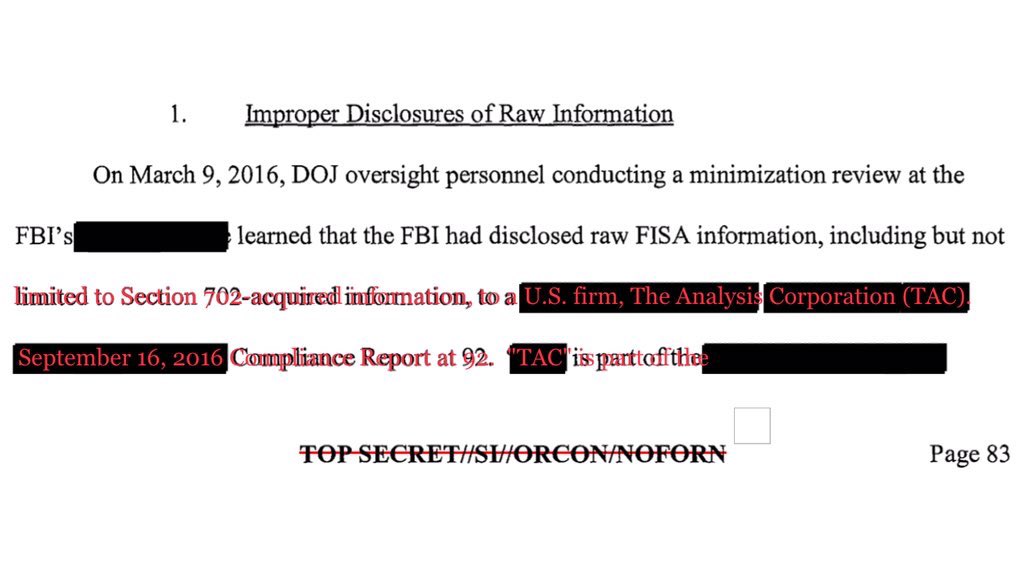 BAE, Booz Hamilton, L-3 etc are some of the contractors with the IC in this topic. BAE, BAH or L-3 for example would fit in that redaction.