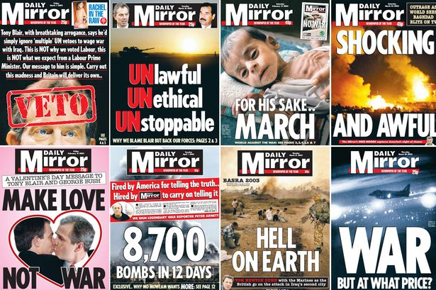 AsaWinstanley's tweet photo. People forget that 2002-2003 era Piers Morgan ran a national tabloid newspaper which actively and openly campaigned against the illegal US-UK war of destruction against Iraq. 

For a weird short period, The Mirror was legitimately good. It even printed @johnpilger articles. https://t.co/7m2hCMSxPC