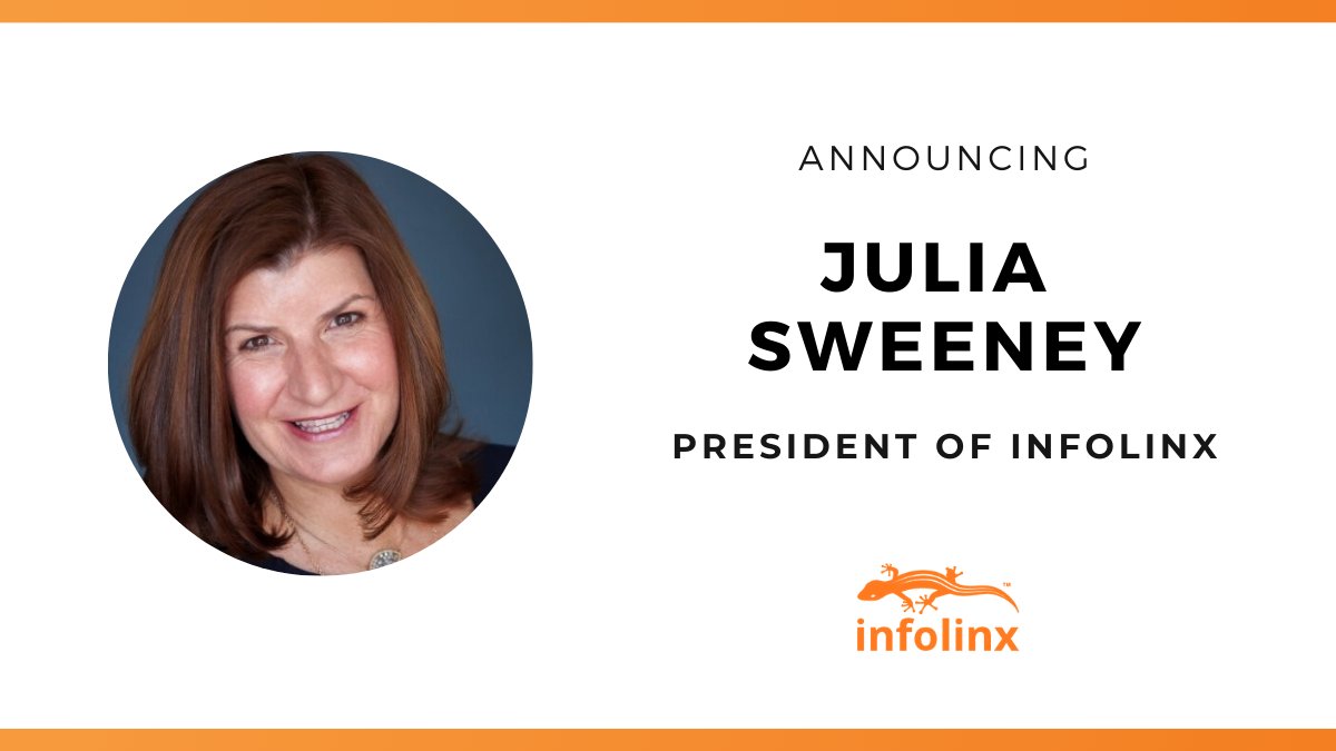 We are pleased to announce today that Julia Sweeney has been named President of Infolinx! Learn more about her vision of innovation in our #pressrelease: hubs.ly/H0qqd4q0