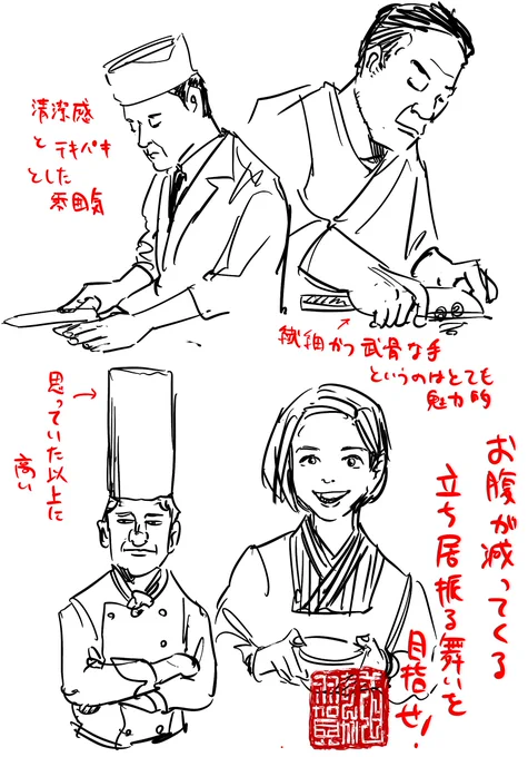 【羽賀まんが道】
【第134夜】

今日は「いろんな料理人を10分間で描く(画像検索しながら)」です!

#日刊ラッキーズ
#365日毎日企画
#毎日22時更新 