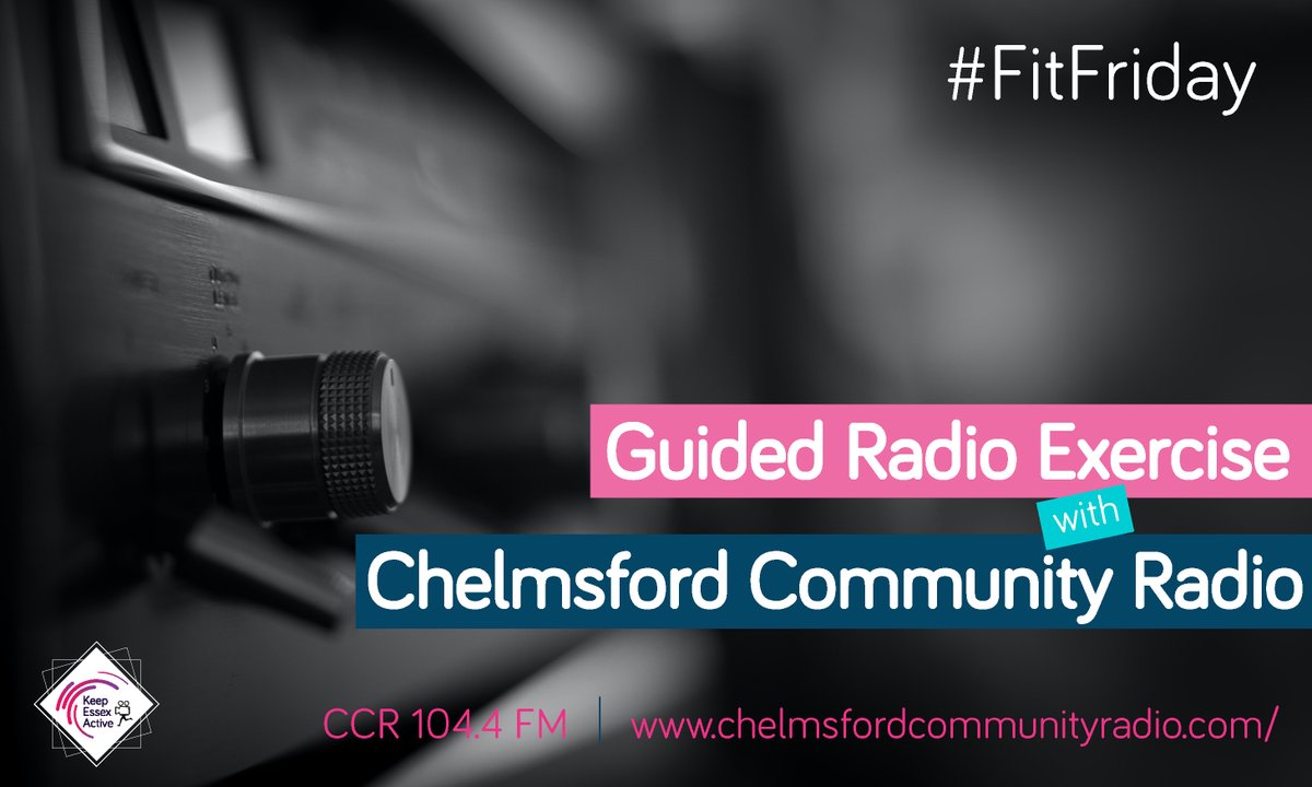 ActiveEssex's tweet photo. For those of you who can only spare 10 minutes or don't like to an online workout...we could have the answer!
From Friday, every Friday, @ChelmsfordCR will be doing #FitFriday with our #KeepEssexActive instructor @ShimmynGroove ♥️
Tune in at 8:10am for a guided radio workout! https://t.co/QDttr7sVfM