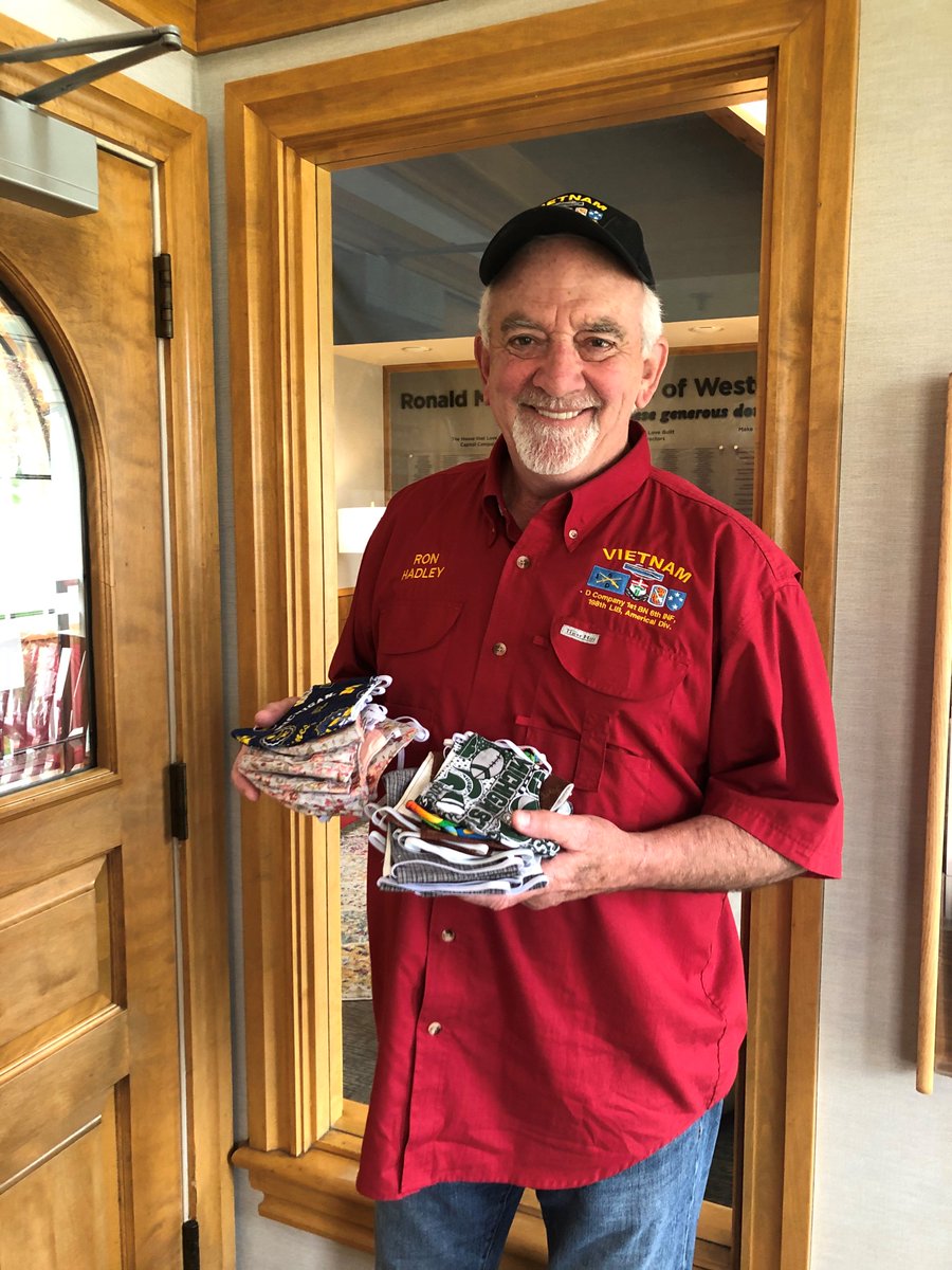RMHCWM's tweet photo. Our volunteers never stop thinking about the House and our mission!  We are so grateful for these handmade masks for our families and staff! #30together #rmhwm #giveback https://t.co/5n4lrRRyii