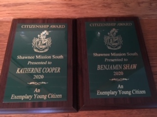 Congratulations to Katherine Cooper and Ben Shaw! They were selected by students and staff to receive the 2020 Citizenship Award. #oursouthstory #RaiderPride #ClassOf2020