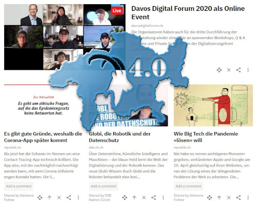 <a href="/DigitalDavos/">Davos Digital Forum 🏁💻🎙🤸‍♂️💯🎯</a> 2020 als Online Event, Verspätung bei der #CoronaApp, #Globi &amp; die Digitalisierung und wie #BigTech die Krise als Chance nutzen will - aktuelle Artikel auf #GRDigital
s.gr-digital.ch/2WQIgL0