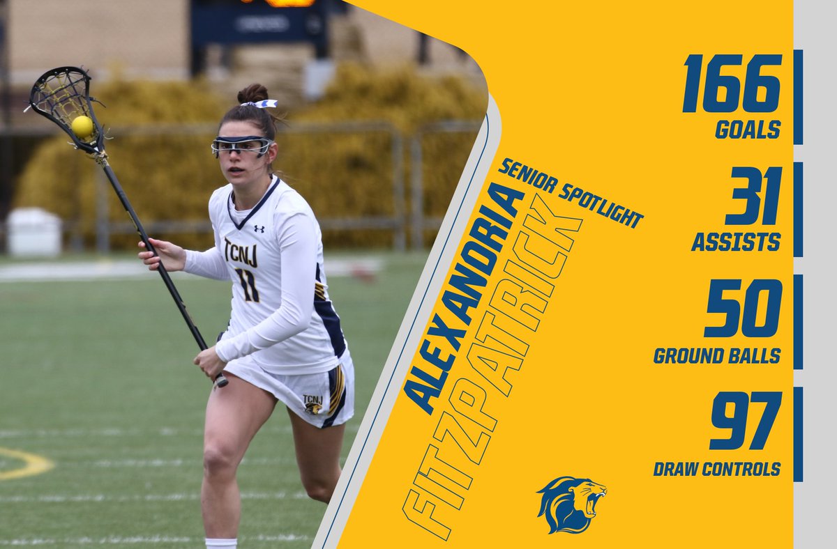 Our final <a href="/TCNJWLax/">TCNJ Lacrosse</a> senior spotlight is Alexandria Fitzpatrick. The two-time All-American ranks 18th in program history in career goals and 22nd in program history in career points. #TCNJ #LionPride #d3lax