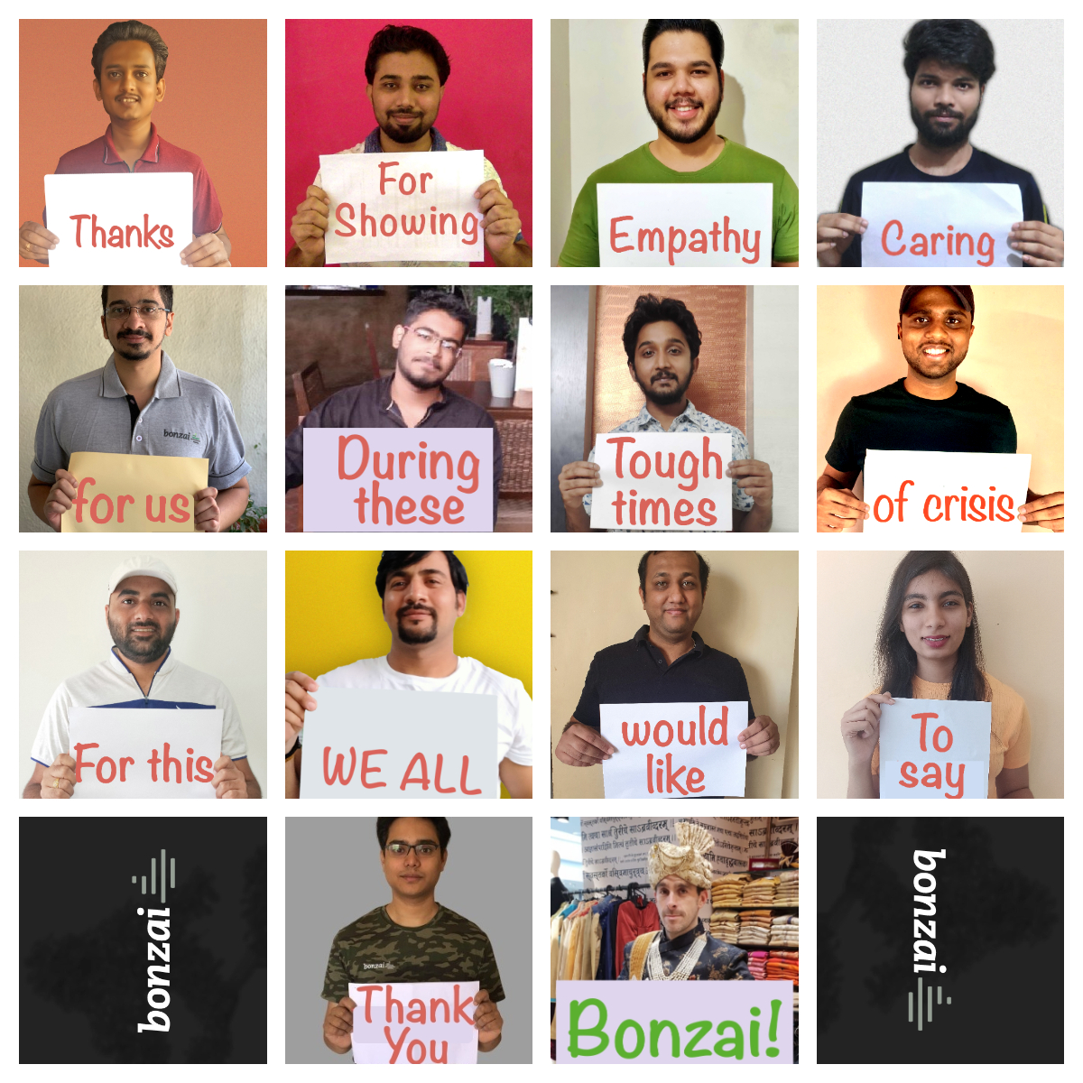 What an amazing "All Hands" today !!! 
Full of energy, engagement and entertainment. 
You feel supercharged when your team shares this wonderful poster. Way to go team Bonzai.