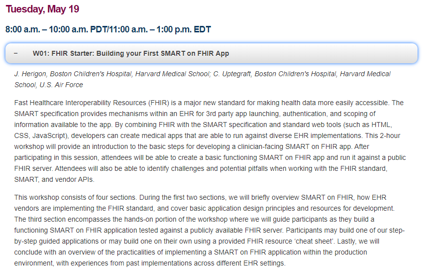 ACIFellows's tweet photo. Do you need a little FHIR in your day?! #ACIFellow @JoshHerigon &amp; @ColbyUptegraft will bring some pyrotechnics into your life with their workshop on building a SMART on FHIR app @AMIAinformatics virtual #CIC2020 next week! Register here https://t.co/yV8lS2CUSa https://t.co/Vc10xNVhC3