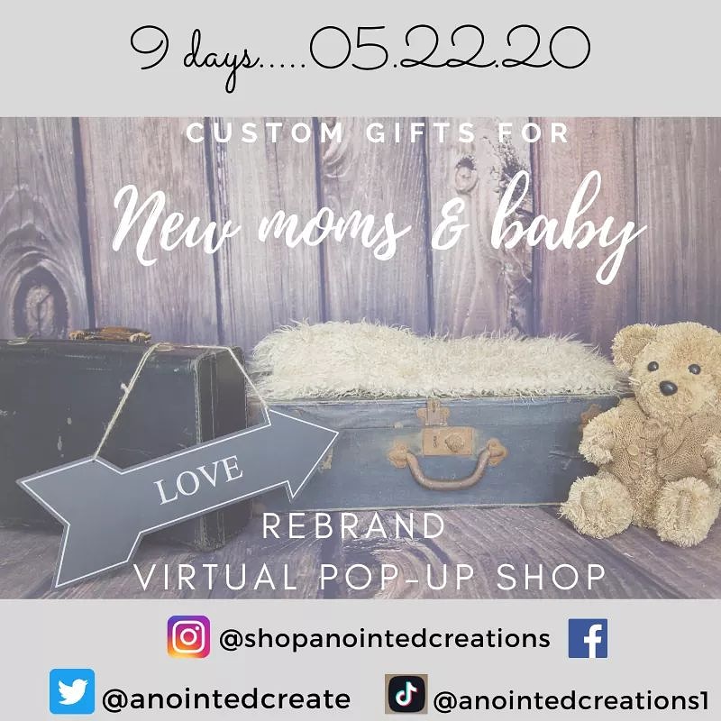 anointedcreate's tweet photo. #9days #virtual #popup #shop #comingsoon #babygifts #gift #newbabygift #newmom #mom #babyshowercake #babyshowercakes
#babyshowergiftideas #babyshower
#babyshowergifts #babyshowergift #newbaby #newbabygifts #newborn #newborngifts #handmadegifts #handmadewithlove #anointedcreate https://t.co/rHrgAsuKAL