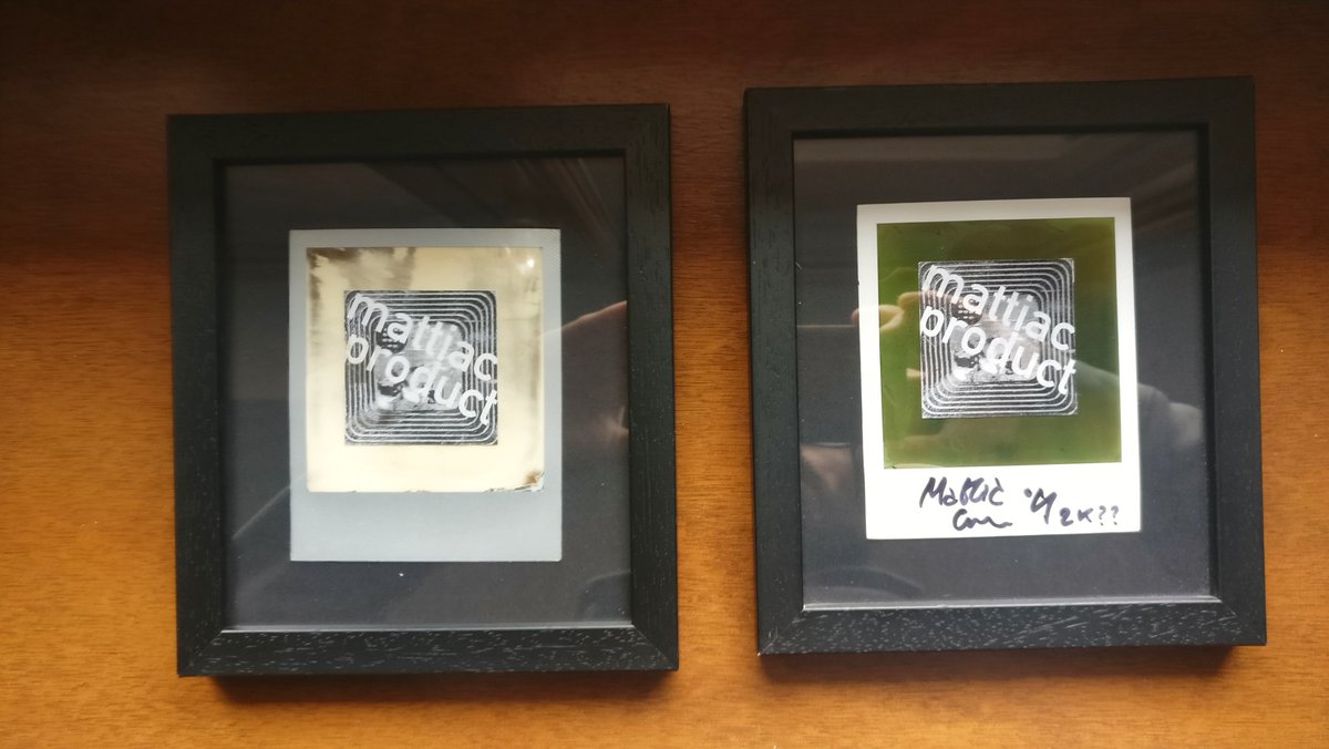 MattiaC's tweet photo. Failed polaroid + 10 years old logo prototype glued on it
0.17 Eth + shipping (framed) each one
#notOnlyCrypto #Polaroids #oldies #lastOnes #never #notOnlyNft #mattiac #produkt https://t.co/4eOg0mOc6V