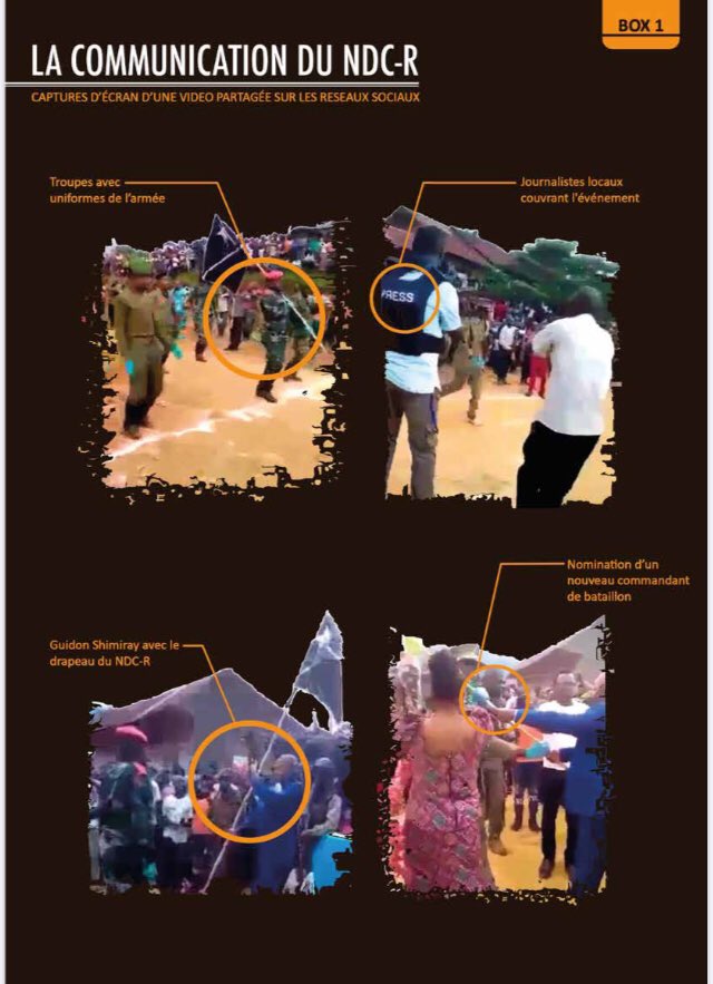 soniarolley's tweet photo. #RDC #Kivu : dans le rapport @GEC_CRG sur Guidon et le NDC rénové intitulé « pour l’armée, avec l’armée, comme l’armée », il y a des photos des armes et uniformes livrés, l’organigramme de la hiérarchie militaire et même la photo de ses camps... https://t.co/597PkHiZKy https://t.co/W0ZjKaQYdE