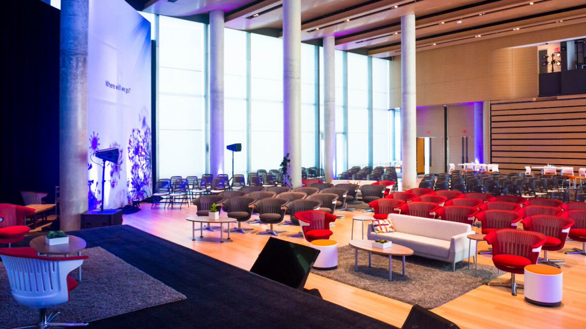 SteelcaseEvents's tweet photo. For your next video meeting, bring a little bit of event magic into your home office with some event spaces to set as a virtual background in your video conferencing platform. #eventprofs #meetingprofs https://t.co/ayGrLBURkA