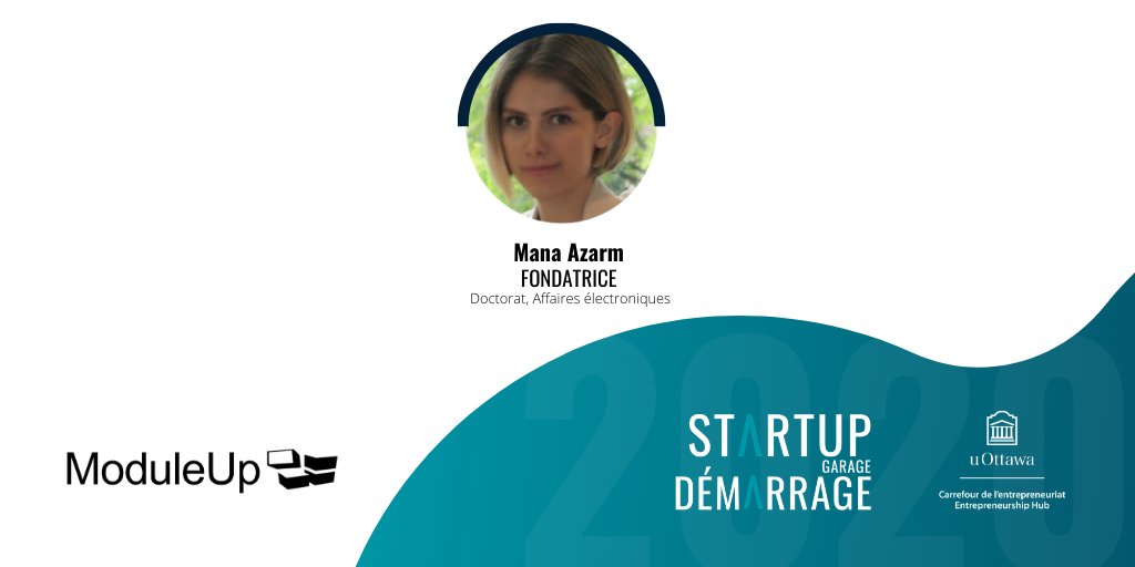 start_up_garage's tweet photo. Nous voilà enfin au jour 3⃣ des présentations des fondateurs et fondatrices du programme @start_up_garage! 🚀
Aujourd'hui, nous sommes ravis de vous présenter Mana de la faculté @uOttawaGenie et fondatrice de #ModuleUp! 🔼 https://t.co/P0Ohb5cZXQ