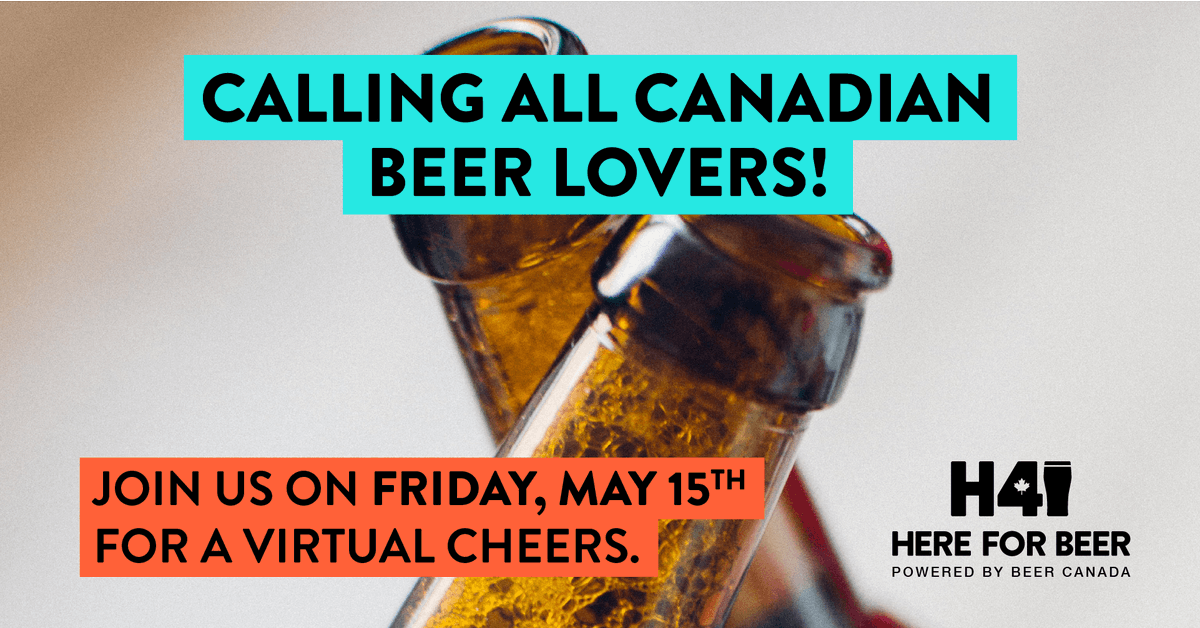 hereforbeer's tweet photo. π»This Friday, use hashtag #WereWithBrew across social media to send a virtual cheers to all Canadian brewers working hard to make a difference in our communities during this time.
We're all in this together! πͺ https://t.co/XlI29RTMAC