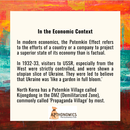domsarthonomics's tweet photo. .@actuallyPR explains the Potemkin Village!
Read on.

Insta: https://t.co/GG9kOuBtqy

#potemkinvillage #potemkineffect #potemkin #economics #iitm #doms https://t.co/Zg7GNVbrPb