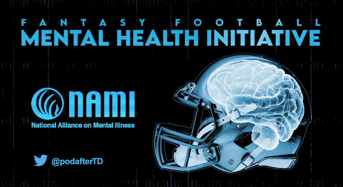 With May being  #MentalHealthAwarenessMonth  , I'm excited to announce that my friends at  @PodAfterTD and I are launching the Fantasy Football  #MentalHealth   Initiative, a campaign to drive more awareness and funding for mental health issues!  #MentalHealthMatters (1/10)