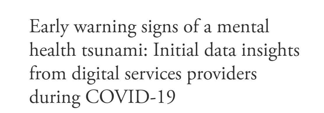 rossobr1en's tweet photo. A very important paper on the likelihood of an impending #mentalhealth crisis imposed by #covid19 The paper highlights some important initial themes including: 

A spike in digital #anxiety and #loneliness at the time of a  reduction in referrals to #IAPT
https://t.co/dFzWlkGiIA https://t.co/EwJG19zNOj