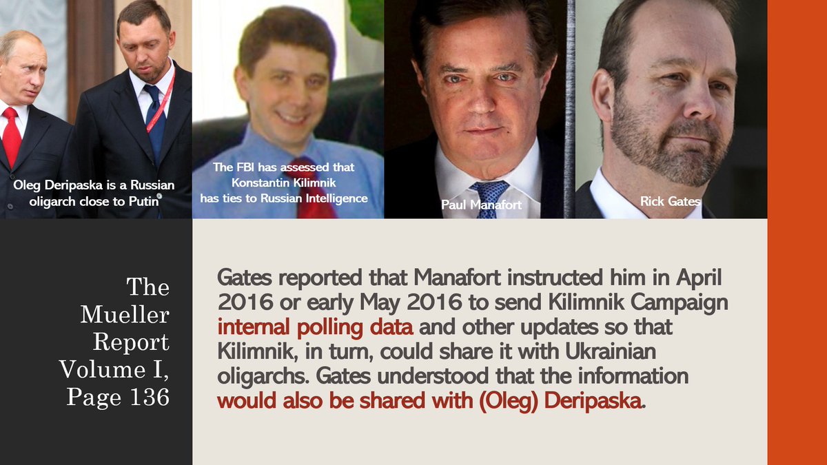 Meanwhile, Manafort is still having contacts with Kremlin operatives and giving them internal campaign polling data!