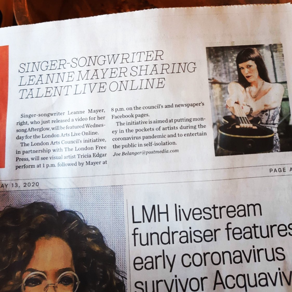 Thanks <a href="/LFPress/">London Free Press</a> #new #newmusic #NewMusicAlert #londonfreepress #newspaper