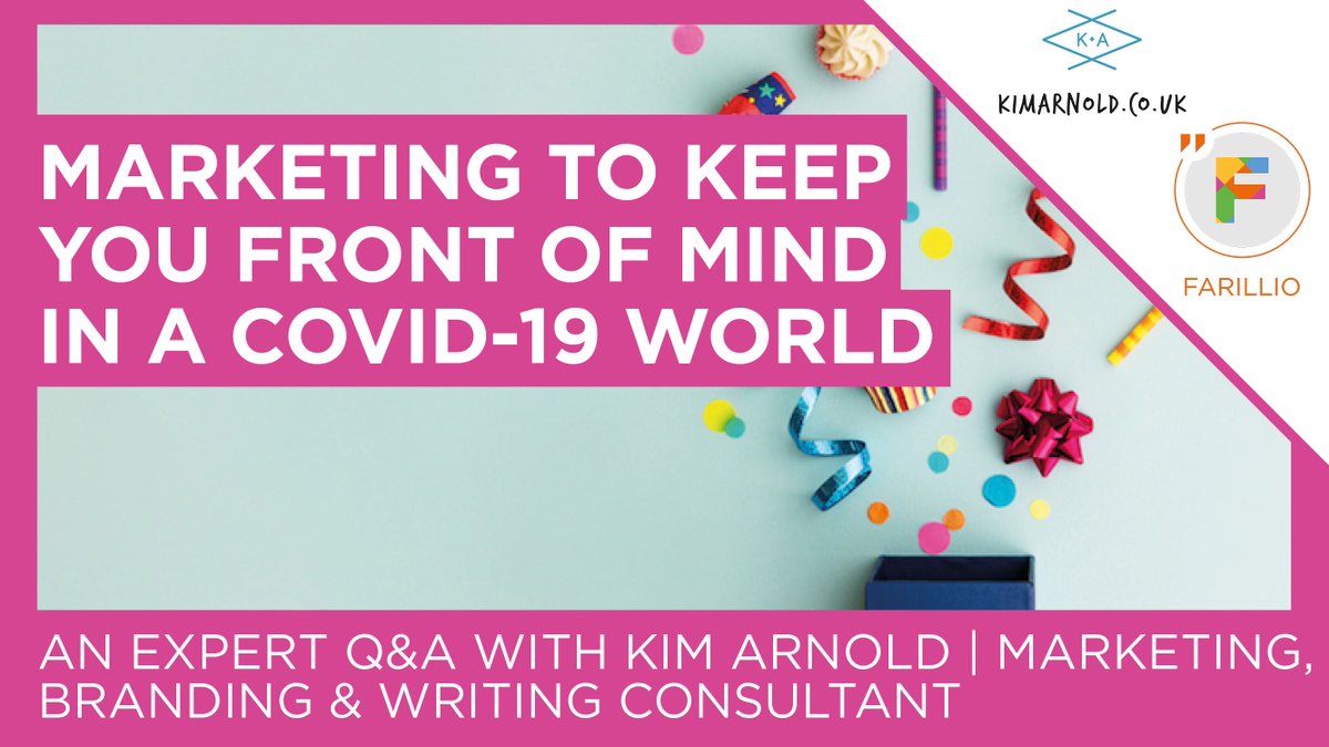 farillio's tweet photo. Ok, here it is! @KimArnold5's awesome, practical, no-nonsense look at how we can navigate our #marketing plans as #SmallBusinesses in a Covid-19 world. Truly valuable info here folks – grab a cuppa and enjoy! https://t.co/ieKF0BFVWd https://t.co/ZAC58Km98l
