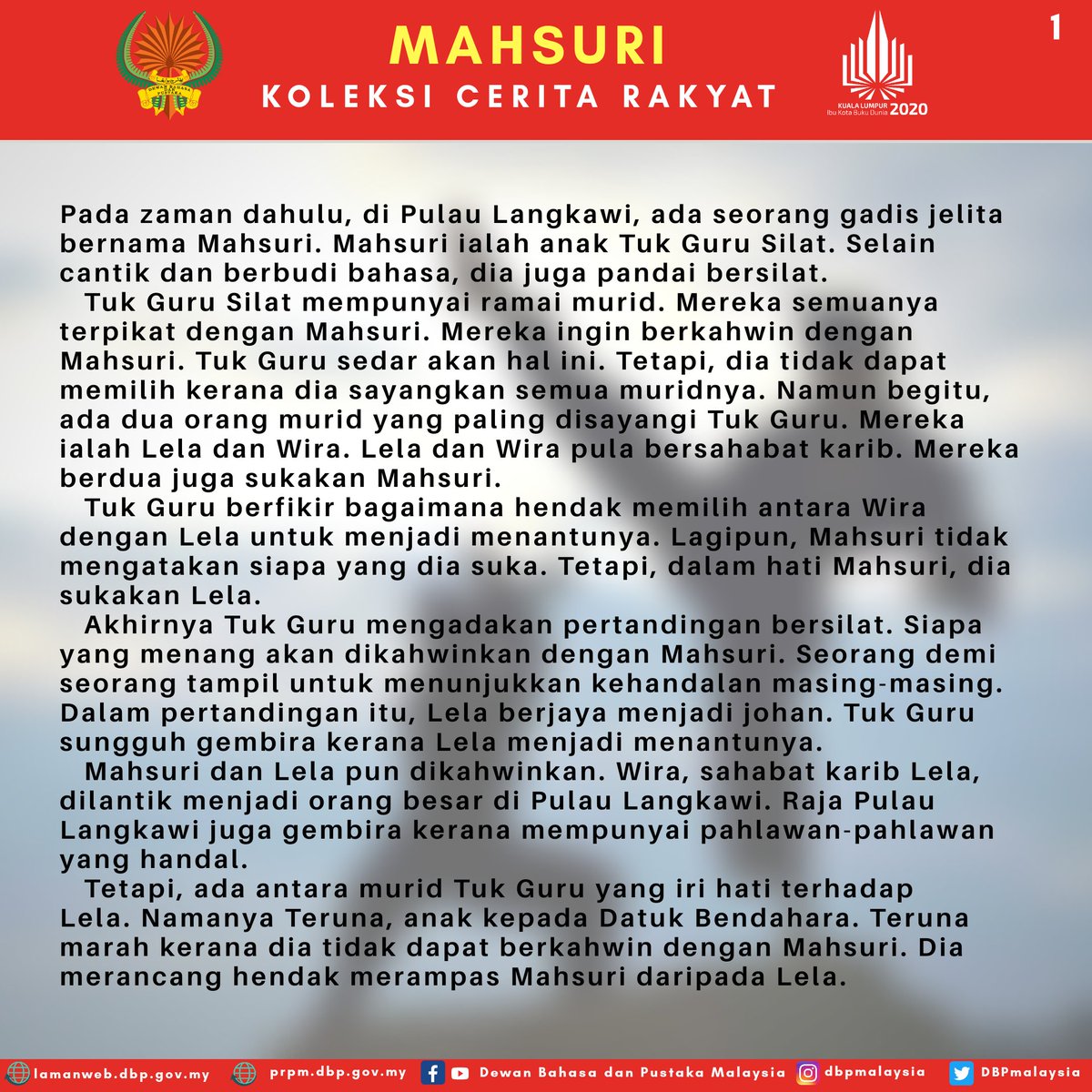 Dewan Bahasa Dan Pustaka On Twitter Mari Bacakan Cerita Rakyat Kepada Anak Anda Sebelum Mereka Tidur Tidak Ada Buku Cerita Jangan Bimbang Kami Sediakan Anda Bacakan Sumber Siri Buku Cerita Ceritalah Lagi