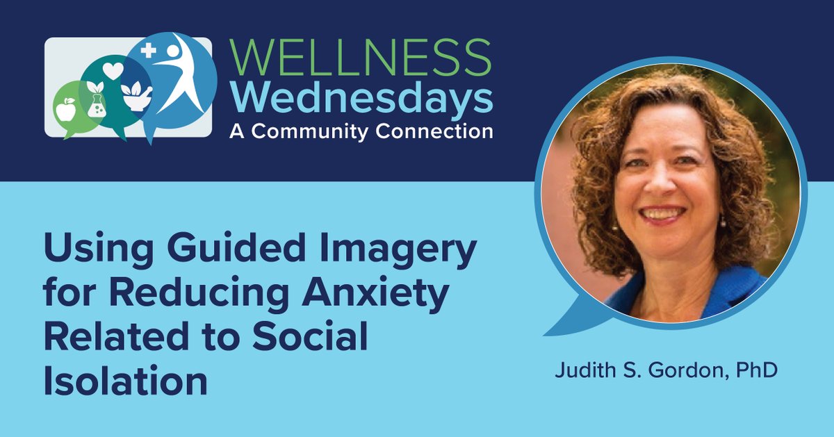 TODAY at noon, Dr. Judith Gordon discusses how you can create your own guided imagery audio files to help you manage symptoms of stress. Free. Register for Zoom link: bit.ly/2wR4FyK