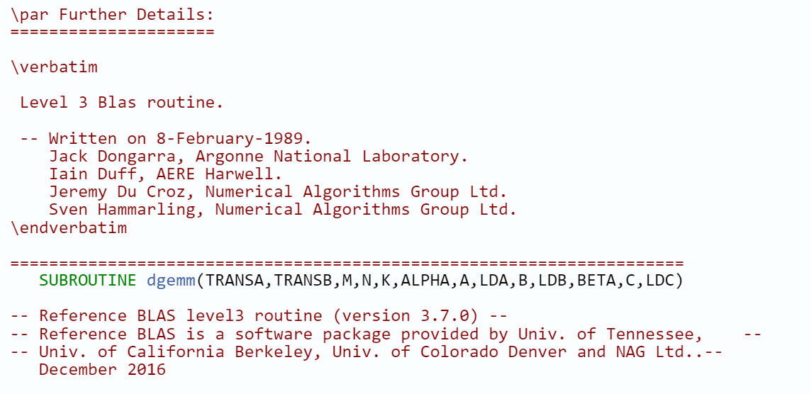 walkingrandomly's tweet photo. Ever multiplied two matrices together in Python or #RStats? The fundamental LAPACK routine, DGEMM, that you’ll ultimately be using was originally developed in collaboration with @nagtalk https://t.co/x6NzwDIHJt #50yearsNAG https://t.co/ZZEUQPxzhs