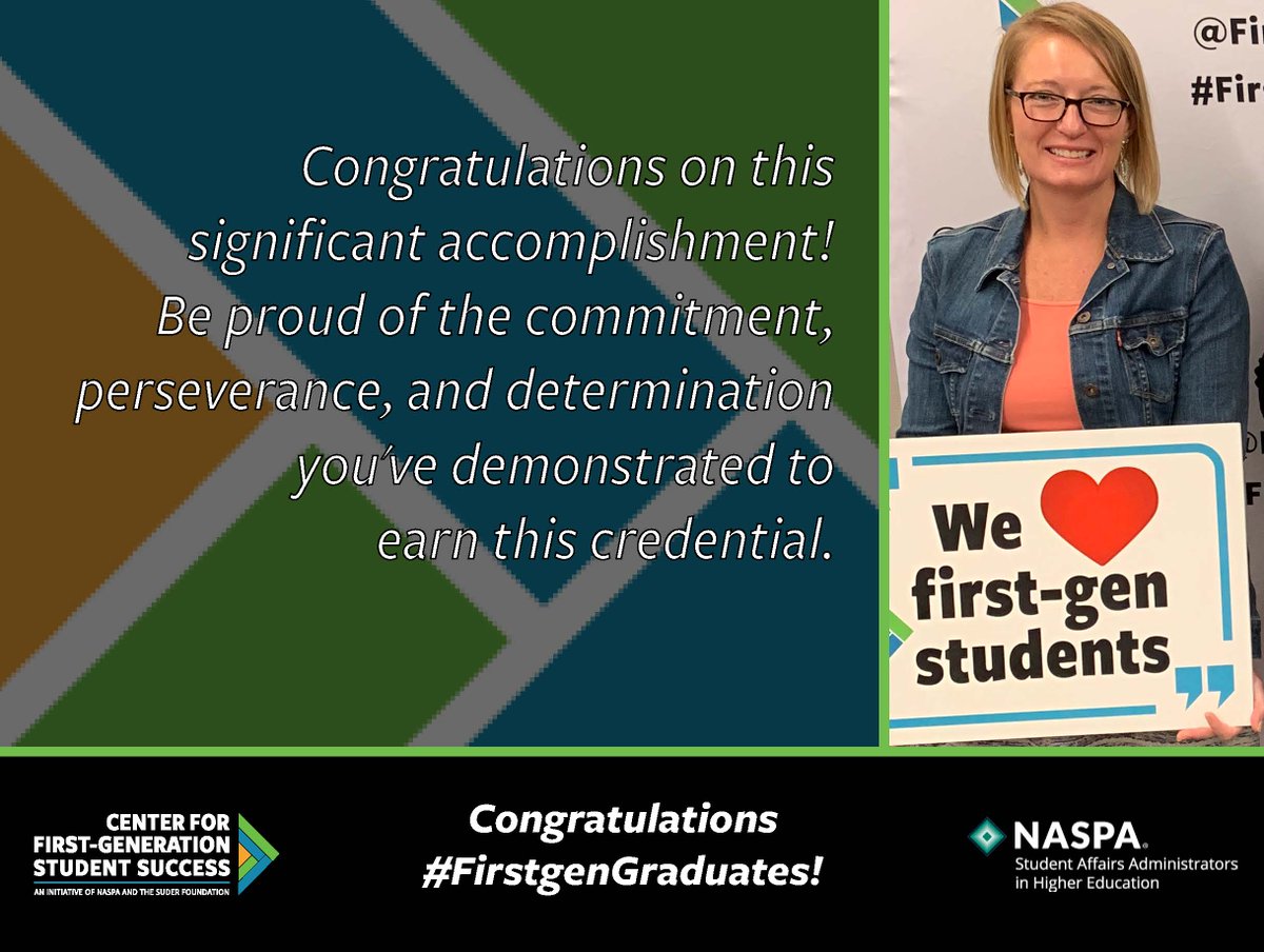 FirstgenForward's tweet image. Sarah Umbarger-Wells, associate director, First Scholars Initiatives, shares her congratulations with all #FirstgenGraduates! To learn more about virtual #FirstgenGraduates celebrations, visit: bit.ly/39qylzS. #FirstgenForward