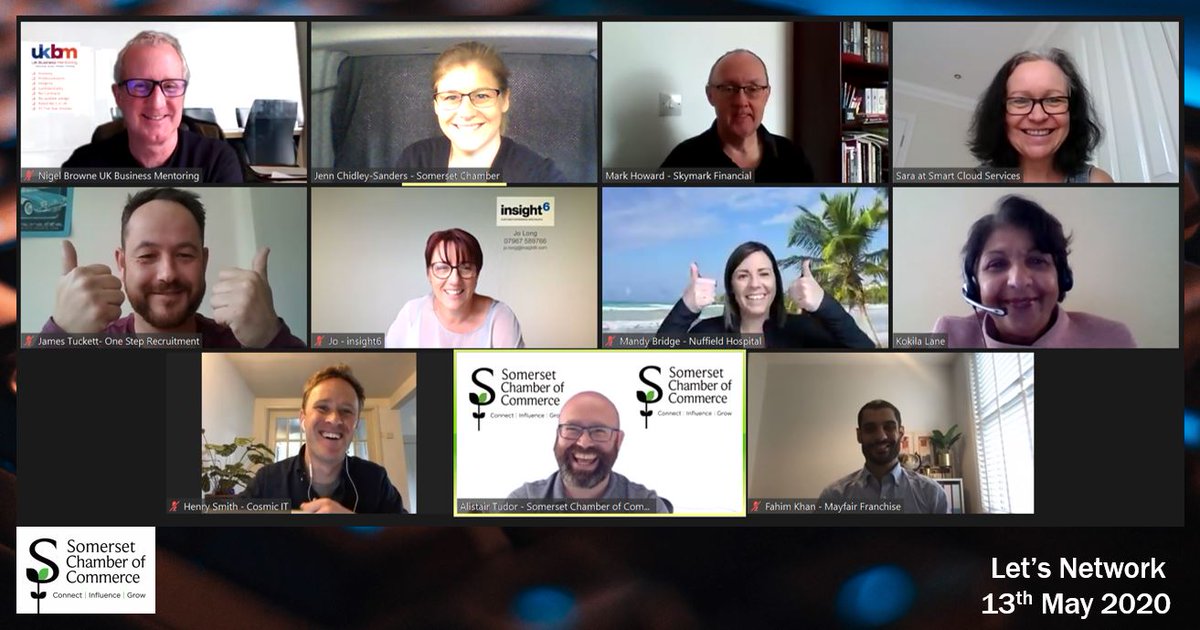 chambersomerset's tweet photo. Thanks to everybody who joined us for today's Let's Network online networking event. Join us for our next one in a fortnight's time on May 27: https://t.co/iGpN8e0CNd https://t.co/YmVwWlNXfl