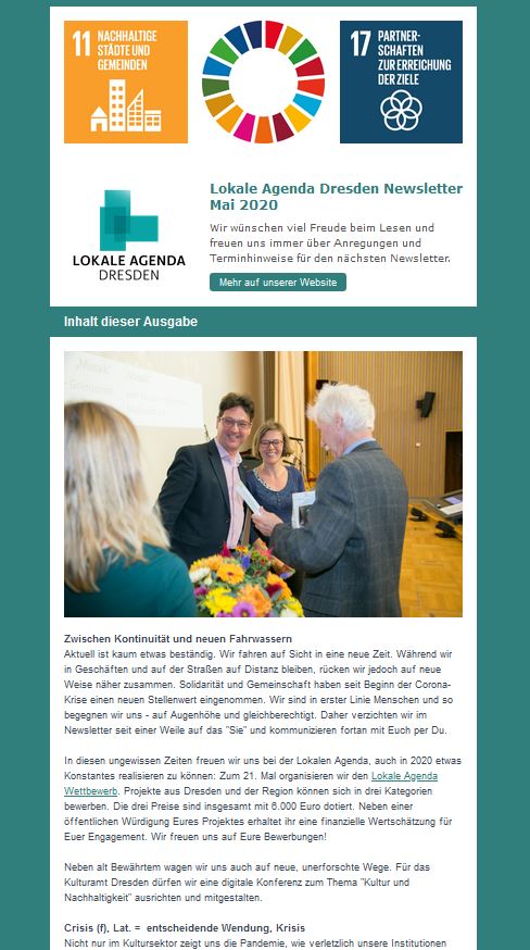 Unser Mai-Newsletter ist online!

Unser Agenda-Wettbewerb ist eröffnet, wir beschreiten neue digitale Wege mit dem Kulturamt und halten euch auf dem Laufenden zum Essbaren Stadtteil Plauen, zu nachhaltiger Wirtschaft und vielen weiteren Themen.

la-dresden.de/2020/05/13/mai…