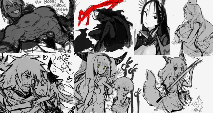 randomly assorted fgo sketch log too i guess!! 