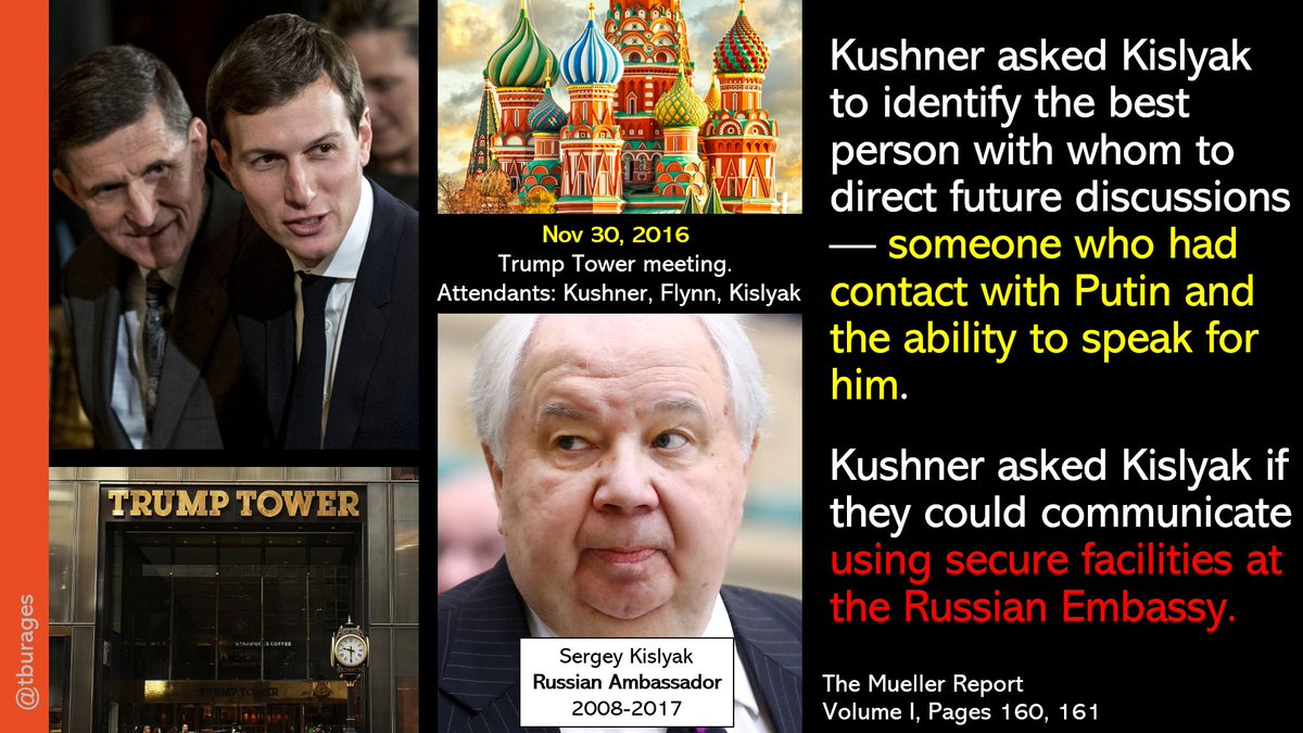After the election, Kushner wanted to communicate with Putin and asked for a back-channel at the Russian Embassy.
