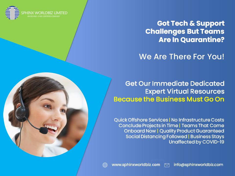sphinxworld_biz's tweet photo. We are there for you.! Get our immediate dedicated expert virtual resources because the business must go on.
Read More: https://t.co/ExwrofbyGk
#offshoreservices #offshoredevelopment #offshore
#sphinxworldbiz #staysafestayhome #hiredeveloper #hiresoftware https://t.co/yQf5oehgHR