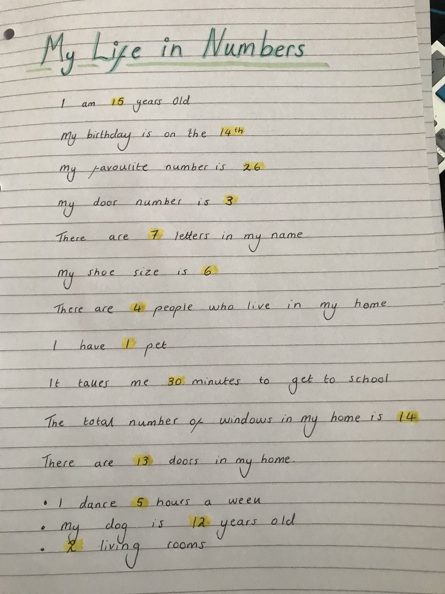BentonParkSch's tweet photo. Today our students have been taking part in #NationalNumeracyDay by thinking about their life in numbers! @BentonMaths

 #EverydayMaths #MyLifeinNumbers https://t.co/jk6kTk7E2l