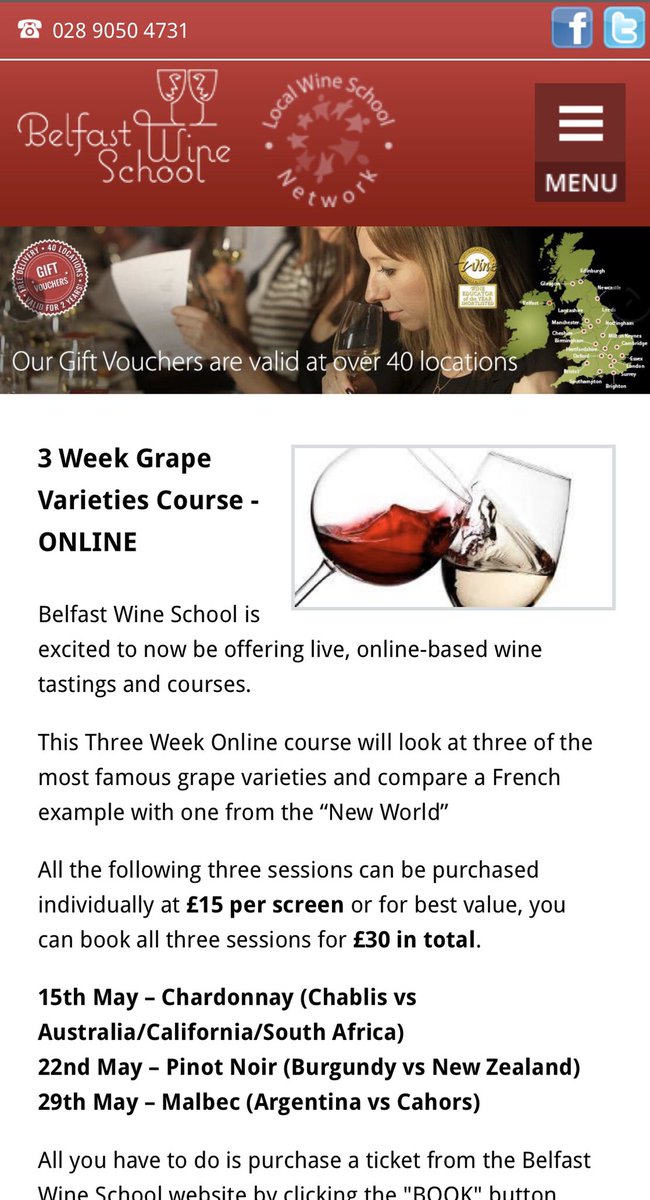 Had some people ask me about the online wine tasting with <a href="/WineBelfast/">Belfast Wine School</a>. Seana has launched some new dates beginning this Friday. Can’t recommend it enough for a fun night in lockdown! 🍷 #Cheers #BelfastWineSchool