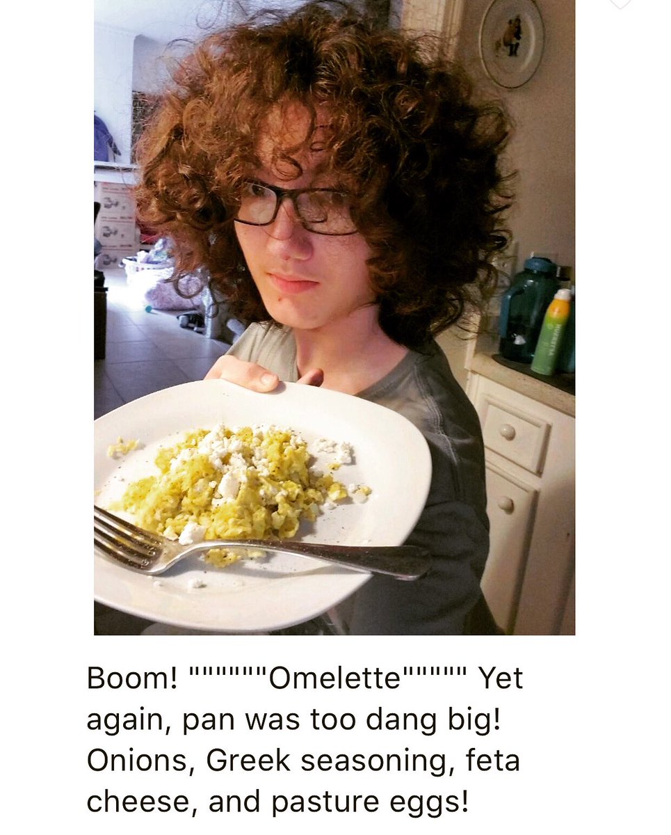 culinarykellie's tweet photo. Let’s hear it for the boy budding chef Floyd for taking an epic #omelette assignment fail and turning it into a sensational scramble of feta, onions, Greek seasoning and pastured eggs. Think like a #chef kids! #scrambledeggs #eggs #chefkid #problemsolving #learning #athome https://t.co/u7i6Mu1ZrM