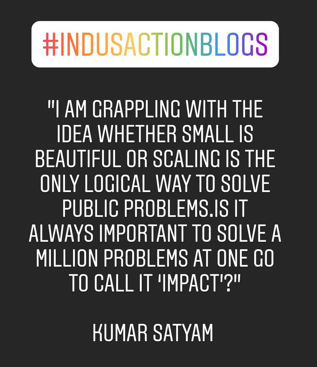 IndusAction's tweet photo. As the first cohort of Policy Action Fellows is about to graduate, @satyampens reflects on his experiences, learnings, insights, frustrations and much more...
Read here: https://t.co/U40qKl6SiA
@thegfprogram
@TeachForIndia
@cm_gga
@NGOBOX
#IndusActionBlogs
#ActionerAnecdotes https://t.co/U2o91yjP6Z