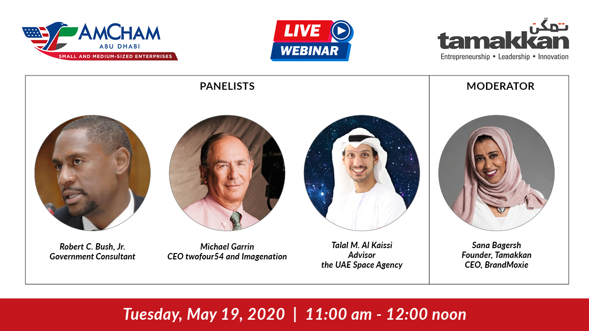 AmChamAbuDhabi's tweet photo. Join our SME Committee and @Tamakkan webinar on  "Covid-19: Navigating a Regional Challenge and Global Reality" and learn how it is disrupting our lives and how we hope to emerge at the end of this crisis.
May 19, 2020.
RSVP ➡️ https://t.co/CNcNhIZJOb https://t.co/DtMaIvfm1B