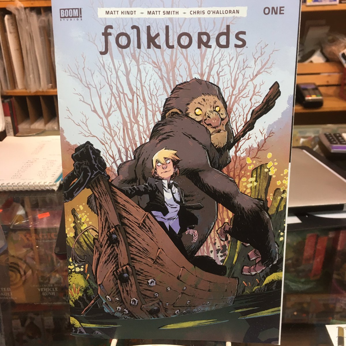 strangeadventrz's tweet photo. How about some staff picks? Lailah is stoked to see #folklords by #mattkindt, #mattsmith, and #chrisohalloran return to the shelves, as well as #protector by #simonroy, #danielbensen, & #artyomtrakhanov! #staffpicks #ncbd #newcomicbookday #readmorecomics https://t.co/weQWLYtHtO