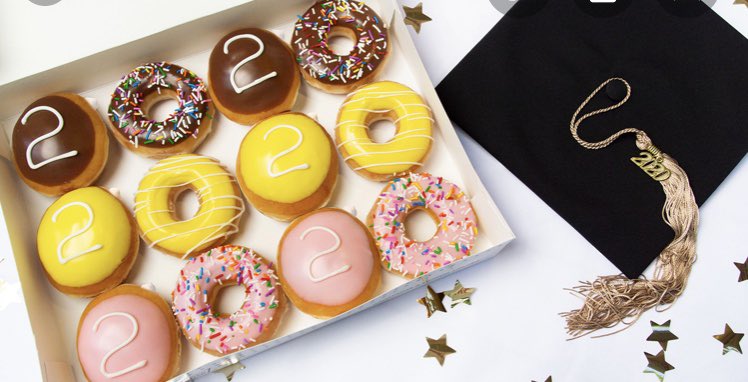 Ok all you 2020 graduating seniors!!! Here’s some great news!! Go get your box of <a href="/krispykreme/">Krispy Kreme</a> donuts for FREE all next week!!! Enjoy!!! Congrats!!!