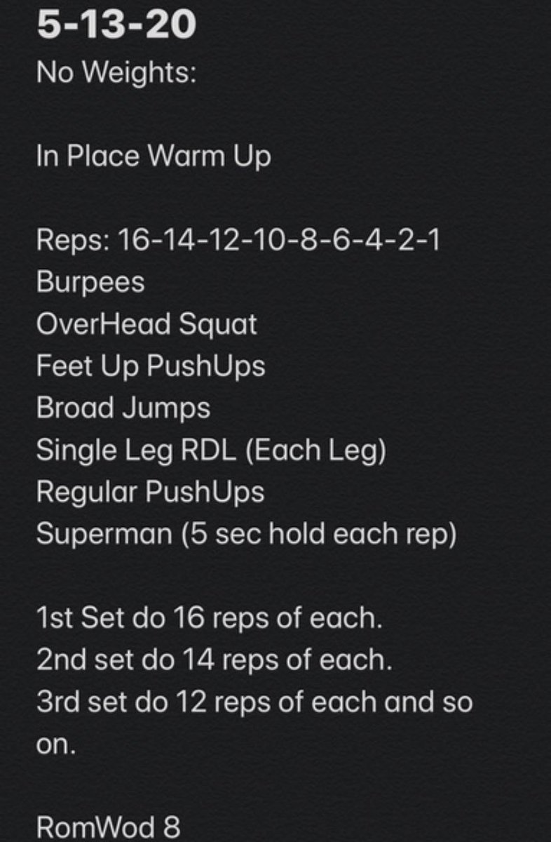 Workout options for today. Find a way to chase greatness today! #BeGreat