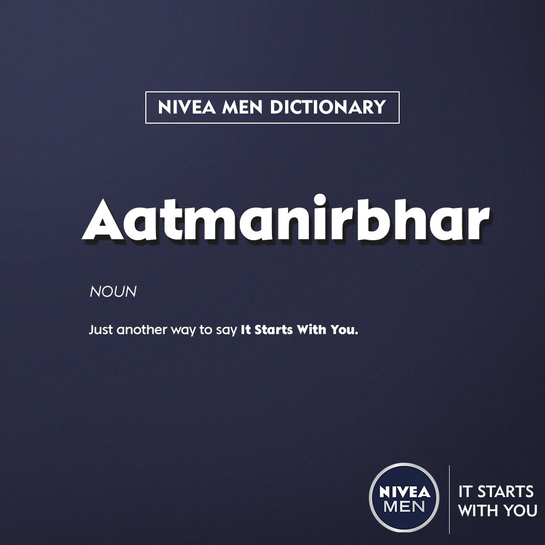 Care, safety, sustainability. It all starts with you!

#NIVEAMENDictionary #AatmanirbharBharat