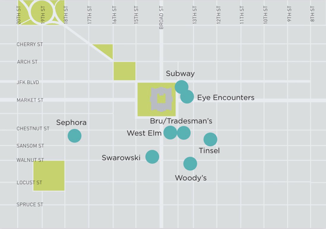 Murals from the <a href="/ccdphila/">Center City District @centercityphila.org on Bsky</a> and <a href="/muralarts/">Mural Arts</a> Storefront Artwork Initiative brings art to shuttered downtown businesses. 

Work from local artist, <a href="/miriam_singer/">miriam singer</a>, is located at Eye Encounters. bit.ly/2SNM3aI 

📸: Steve Weinik #MuralArtsPhilly