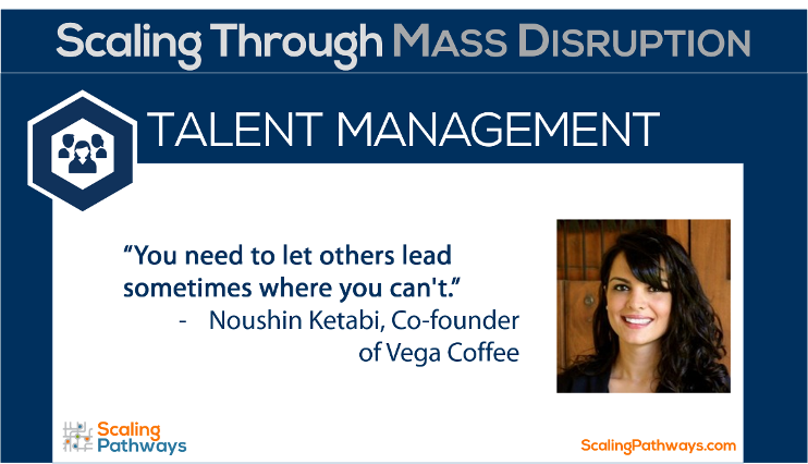 .<a href="/VegaCoffee/">Vega Coffee</a> co-founder <a href="/noushkaboosh/">Noushin Ketabi</a> stresses two-way communication during #crisis &amp; “a seat at the table for every ‘stakeholder’ in your business &amp; operations.” Learn more about communicating with teams in this Scaling Through Mass Disruption clip: vimeo.com/417300290