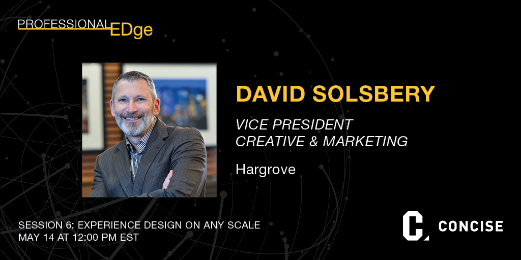 concisegroup's tweet photo. Are you an experience designer? Aka meeting planner? Join our Professional Edge #ChimeLive webinar as David Solsbery explores strategies for designing events, omnichannel journeys, and environments that focus on experience. Register now! https://t.co/jNZzHnoAk7
#PSAVProfEDge https://t.co/SiEs3iVzHi